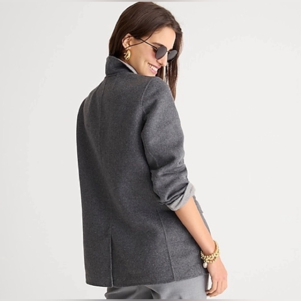 J. Crew Wool Blend Leighton Blazer Jacket Size 6 Gray - Picture 3 of 13